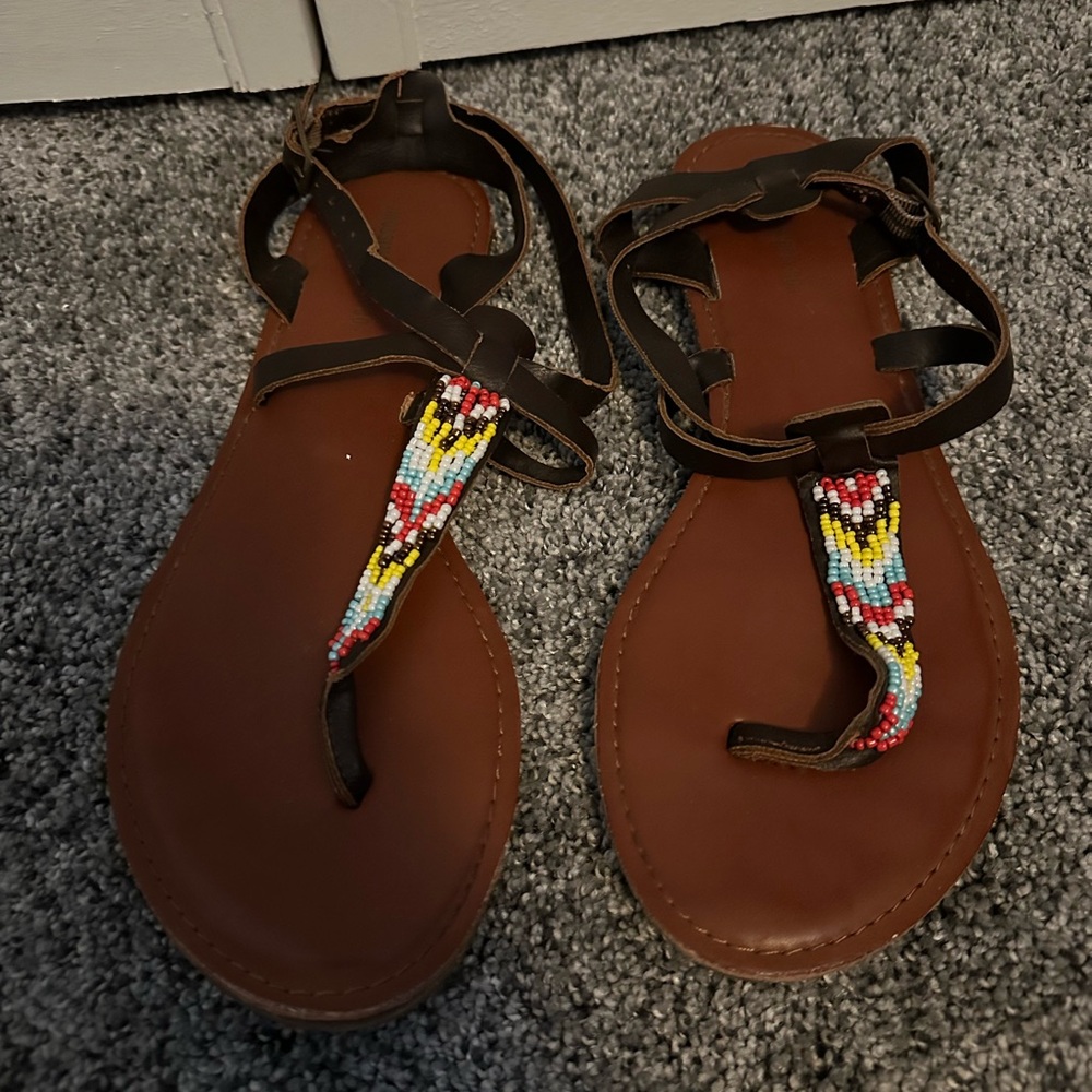 Mossimo Beaded Sandals Size 8